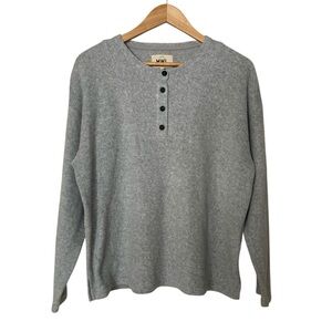 MWL by Madewell Cozybrushed Loungewear Comfy Long Sleeved Henley Top